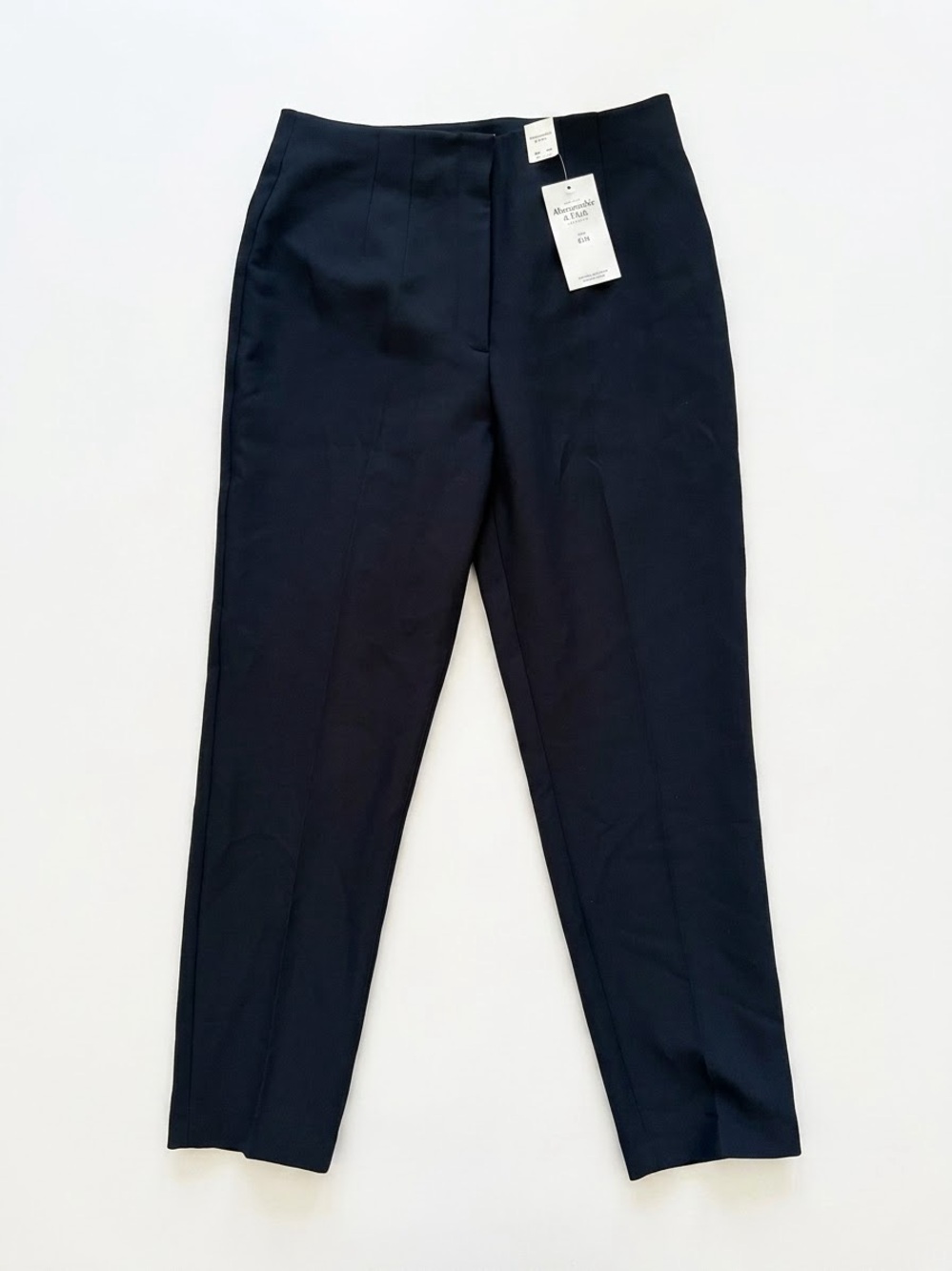 ⁠NWT Abercrombie & Fitch Dark Navy Tailored Ankle Dress Pants 31 Long 12L